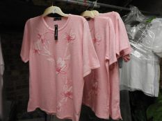 *Five Ladies Pink Tops