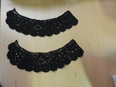 *100 Pairs of Black Lace Collars