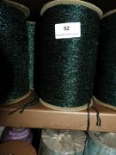 *Three Emerald Green Sparkly Thread