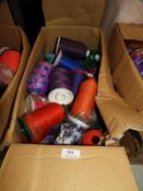 *40 Assorted Cones of Mixed Coloured Threads