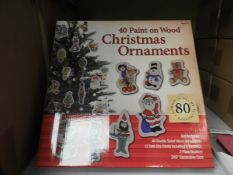*Four German Paint on Wood Christmas Ornaments