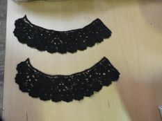*100 Pairs of Black Lace Collars