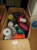*40 Assorted Cones of Mixed Coloured Threads