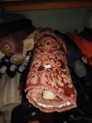 *Roll of Burgundy & Gold Upholstery Fabric