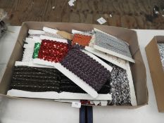 *Box of 20 Assorted Sequin & Lace Fringing & Edgin