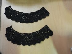 *100 Pairs of Black Lace Collars
