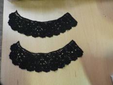 *100 Pairs of Black Lace Collars
