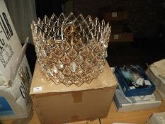 *Antique Gold and Crystal Effect Light Fitting