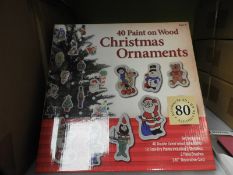 *Four German Paint on Wood Christmas Ornaments