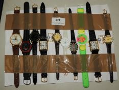 *Ten Assorted Fashion Watches (As Per Photograph)