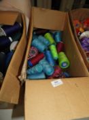 *40 Assorted Cones of Mixed Coloured Threads