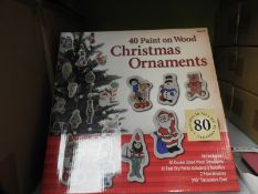 *Four German Paint on Wood Christmas Ornaments