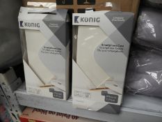 *Six Konig White Faux Leather iPhone Cases