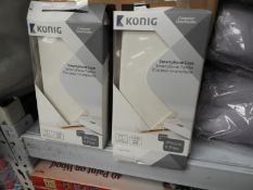 *Six Konig White Faux Leather iPhone Cases