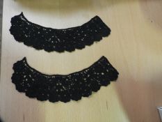 *100 Pairs of Black Lace Collars