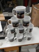 *12 Porcelain Mug Depicting Race Horses