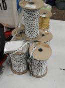 *Five Rolls of Green & White Ribbon