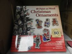 *Four German Paint on Wood Christmas Ornaments