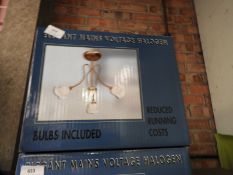 *Regent Mains Voltage Halogen Three Branch Antique