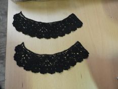 *100 Pairs of Black Lace Collars
