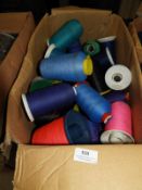 *40 Assorted Cones of Mixed Coloured Threads
