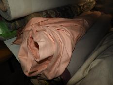*Roll of Pink Satin Type Fabric