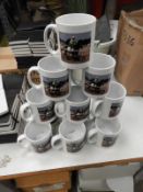 *12 Porcelain Mug Depicting Race Horses