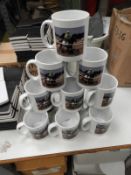 *12 Porcelain Mug Depicting Race Horses