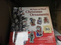 *Four German Paint on Wood Christmas Ornaments