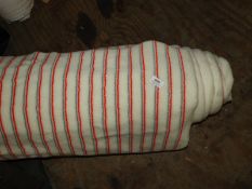 *Roll of Red & Grey Pinstripe Fur Fabric