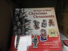 *Four German Paint on Wood Christmas Ornaments