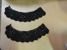*100 Pairs of Black Lace Collars