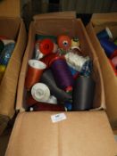*40 Assorted Cones of Mixed Coloured Threads
