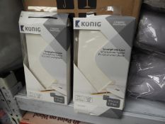 *Six Konig White Faux Leather iPhone Cases