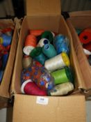 *40 Assorted Cones of Mixed Coloured Threads