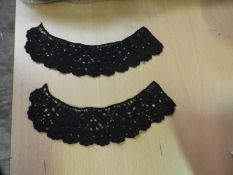 *100 Pairs of Black Lace Collars