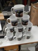 *12 Porcelain Mug Depicting Race Horses