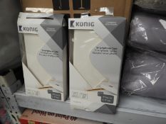 *Six Konig White Faux Leather iPhone Cases
