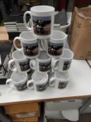 *12 Porcelain Mug Depicting Race Horses