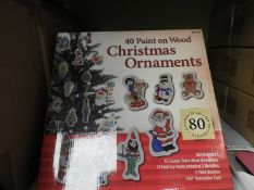 *Four German Paint on Wood Christmas Ornaments