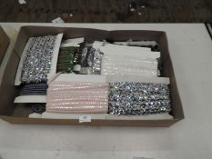 *Box of 20 Assorted Sequin & Lace Fringing & Edgin