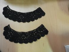 *100 Pairs of Black Lace Collars