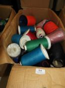 *40 Assorted Cones of Mixed Coloured Threads