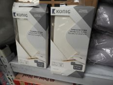 *Six Konig White Faux Leather iPhone Cases