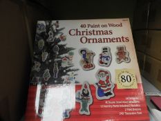*Four German Paint on Wood Christmas Ornaments