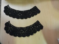 *100 Pairs of Black Lace Collars