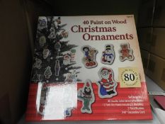 *Four German Paint on Wood Christmas Ornaments