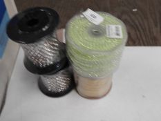 *Four Rolls of Assorted Beads and Diamantes