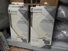 *Six Konig White Faux Leather iPhone Cases
