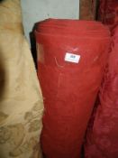 *35m Roll of Red Self Patterned Upholstery Cloth